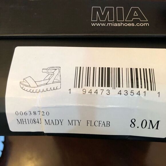 MIA - NWT - L Sz 8 "Madi" Tie-Dye Platform Sandal in Rainbow Colors & White Sole - Picture 4 of 13